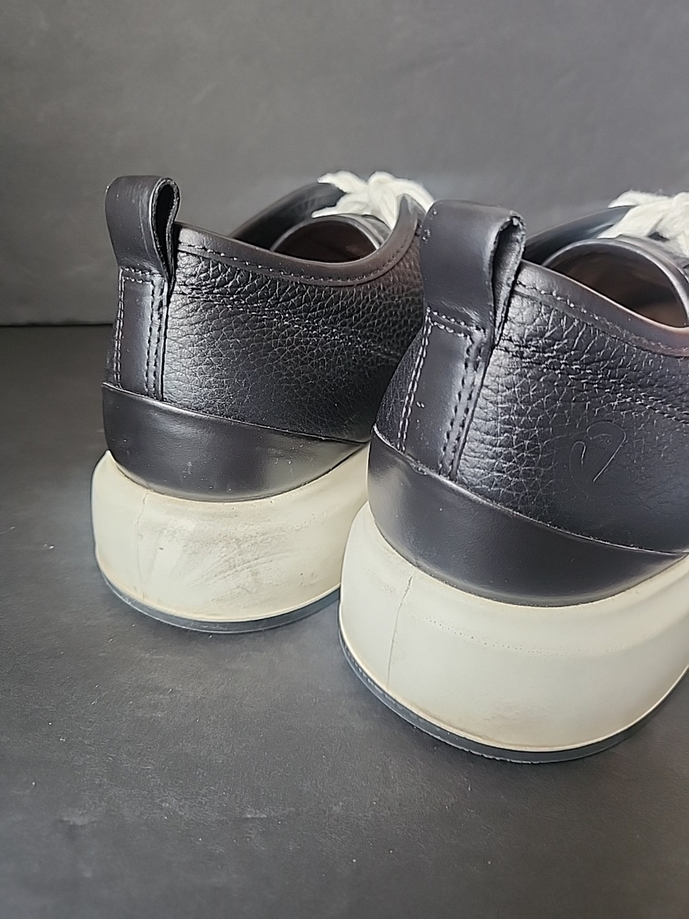 ECCO Mens Street Ace Sneakers Black Leather Comfort Shoes Size US 11-11.5 45 - Picture 4 of 9